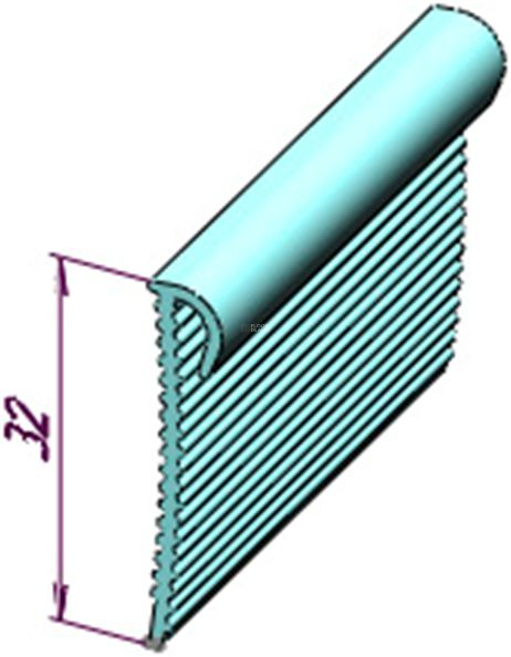 Плинтус MA 32  для завода на стену RAL 1015 фото 2 | FLOORDEALER